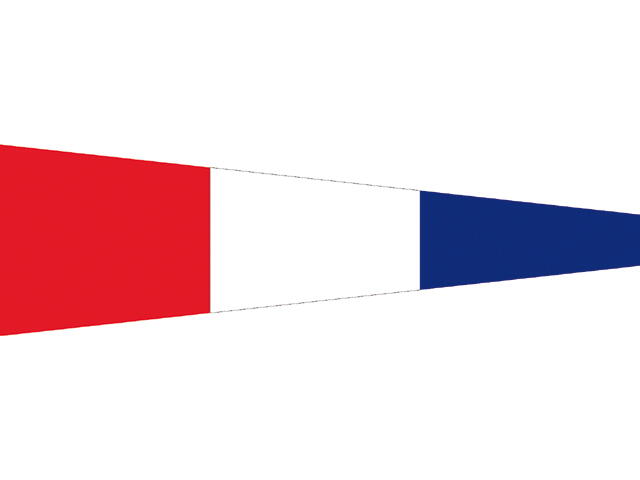 Signalflagge Nr. 3 25 x 88 cm