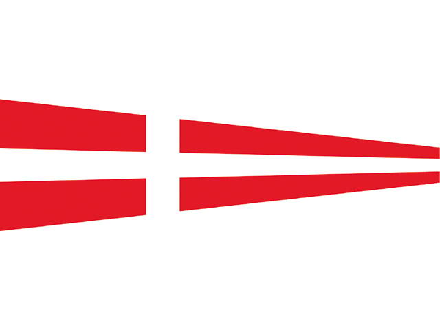 Signalflagge Nr. 4 25 x 88 cm