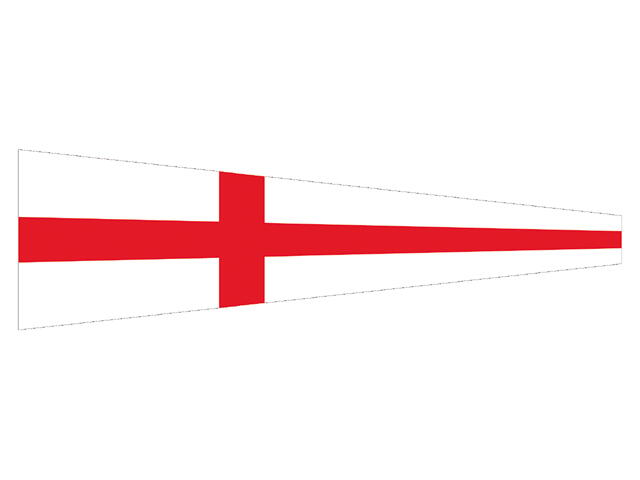 Signalflagge Nr. 8 25 x 88 cm