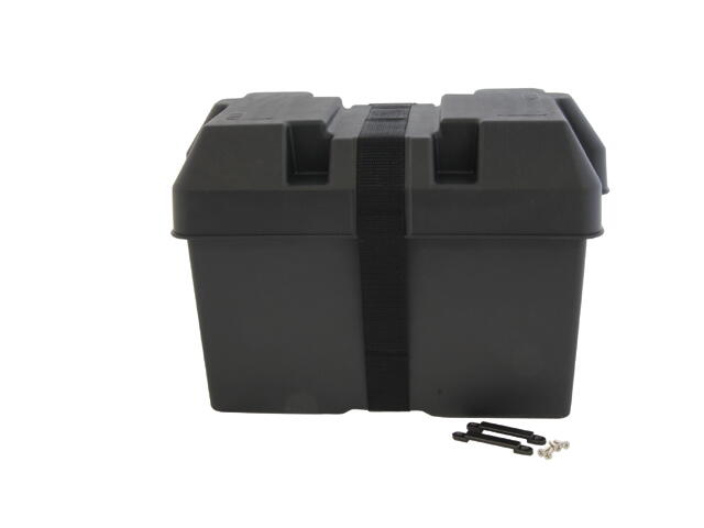Kaufen Batteriekasten aus schwarzem Kunststoff mit Riemen - Angebot: 15.47  EUR
