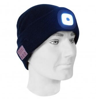 Mütze mit Bluetooth-Headset und Licht, damit Sie Musik hören und telefonieren können