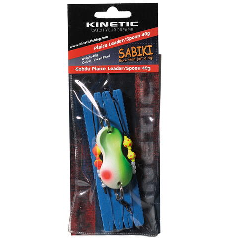 Kinetic Sabiki Plaice Leader/Spoon 60g Hvid/Grøn