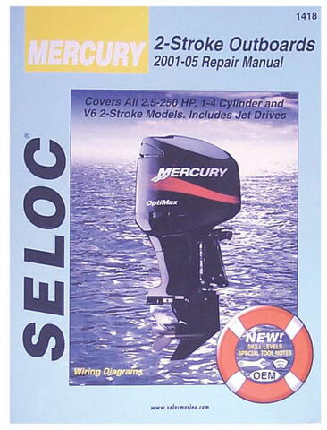 Reparationsmanual for Påhængsmotor MERCURY 2001-2014