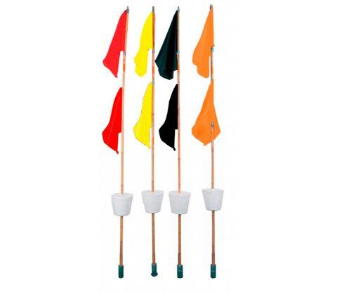 Flaggenboje 1,96 m mit 2 Flaggen und Reflektor. Erhältlich in mehreren Farben