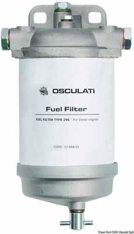 Cav filter/vandudskiller type 396 m/alu bundstykke