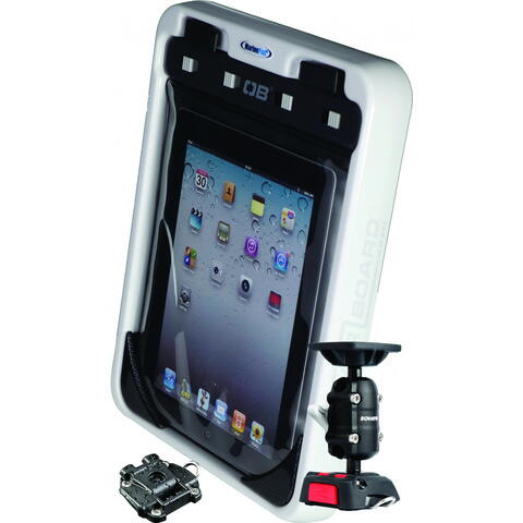 MarinePod iPad-Halterung und wasserdichtes OverBoard-Gehäuse mit flexibler ROKK-Halterung