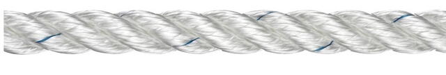 Liros Polyester 3-slået 8 mm Ankerline i  hvid