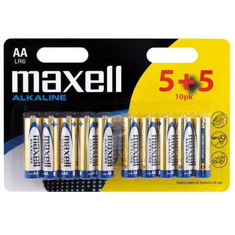 Maxell Alkaline AA / LR6-Batterien - 10 Stk.