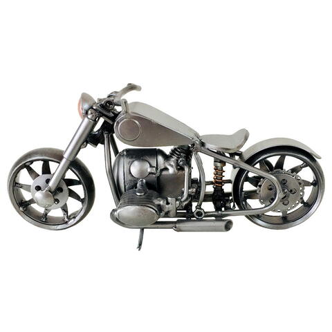 Retro Motorykel Custom metalfigur
