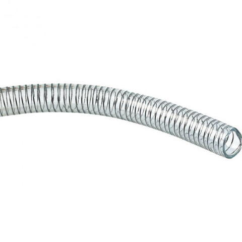Klar pvc Slange med stålindlæg på 3 meters længde
