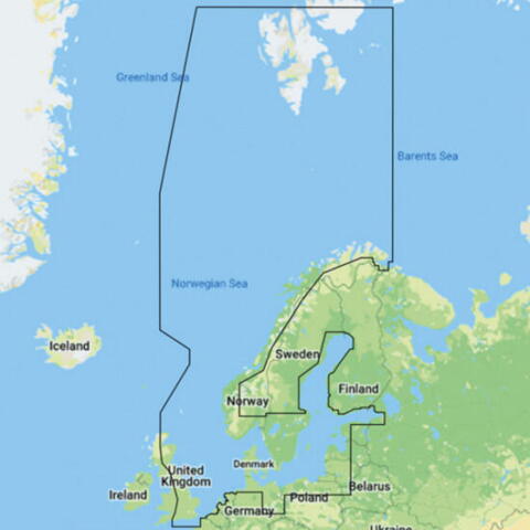 C-Map Y050 Skandinavien søkort til Lowrance, Simrad og B&G kun ved køb af plotter