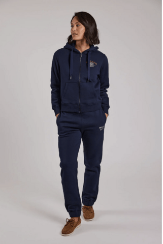 Mia Zip Hoodie Navy - Flere str!