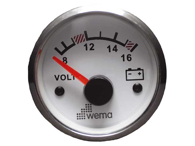 Wema Silver Voltmeter 12 volt