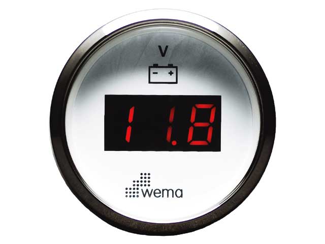Wema Silber Voltmeter LED