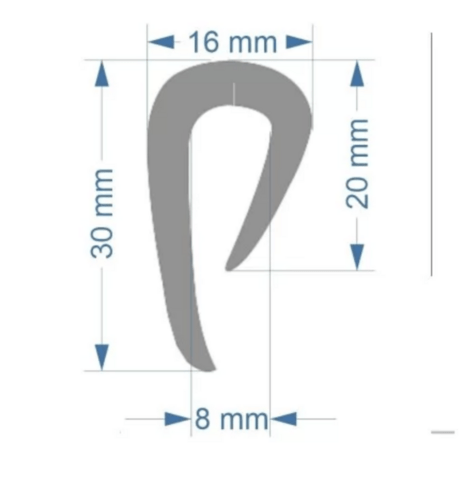 Fenderliste GRÅ 711130