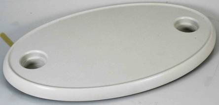 Ovale Tischplatte aus weißem ABS
