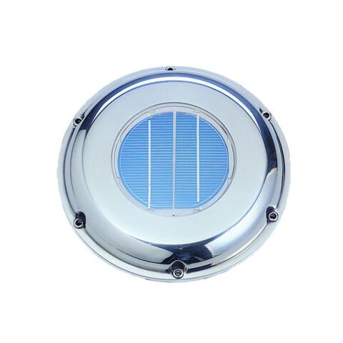 Solcelle ventilator rf m/batteri og kontakt