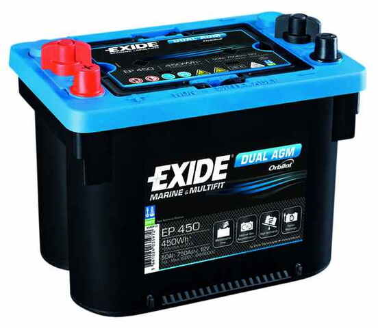 Exide-Batterie Dual-AGM-Spirale 750 cca – 50 Ah. Faden