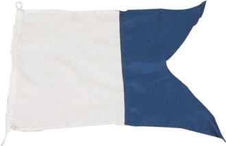 Signalflagge A (Taucherflagge) 30 x 36 cm