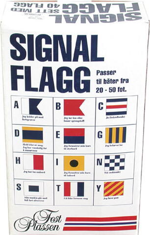 Signal flag i sæt af 40 stk. flag. 76 x 91 cm