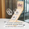 Untersetzer aus weißem Leder für Silwy-Produkte, 2 Stück