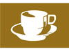 Kaffeefahne in 2 verschiedenen Designs 30x45 cm