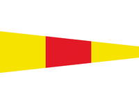 Signal flag Nr. 0 25 x 88 cm