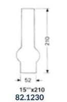 Lampeglas for olie eller el-lamper 52 X 210 mm