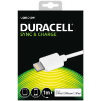 Duracell USB til Lightning Kabel, 1 meter (Hvid)