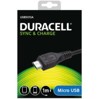 Duracell USB til Micro USB Kabel, 1 meter (Sort)