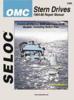 Reparationsmanual for indbordsmotor OMC Ford GM, 4 cylinder, V6 og V8 motor 1964-1986