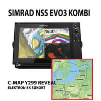 SIMRAD NSS EVO3 Kombi 7" + C-MAP Y299 Danmark-søkort