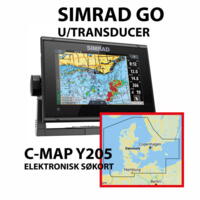 Simrad GO 9" XSE u/ Transducer + C-MAP Y205 DK-søkort
