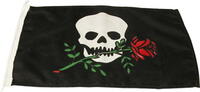 Pirat Flag med Rose 30 X 45 cm